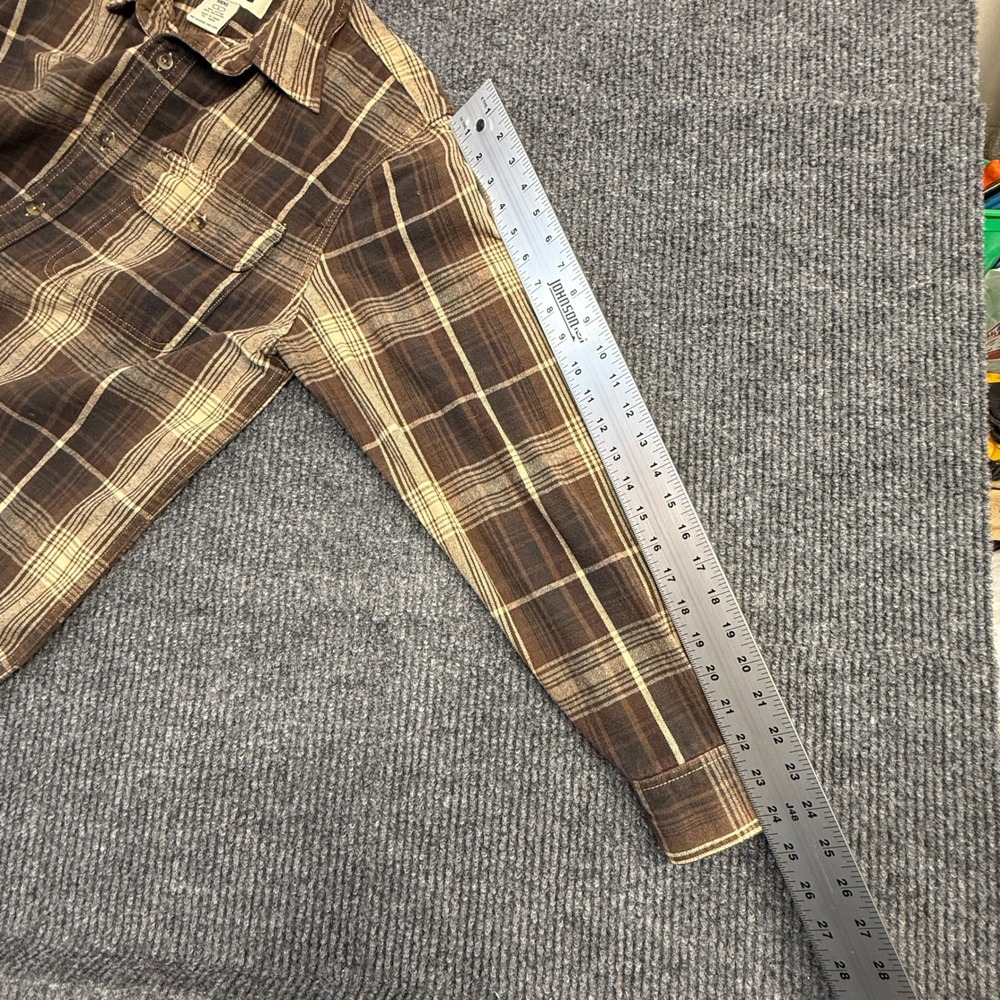 Old Mill Mens Size Large Plaid Flannel Button Down Long Sleeve Cotton Blend - Picture 7 of 10